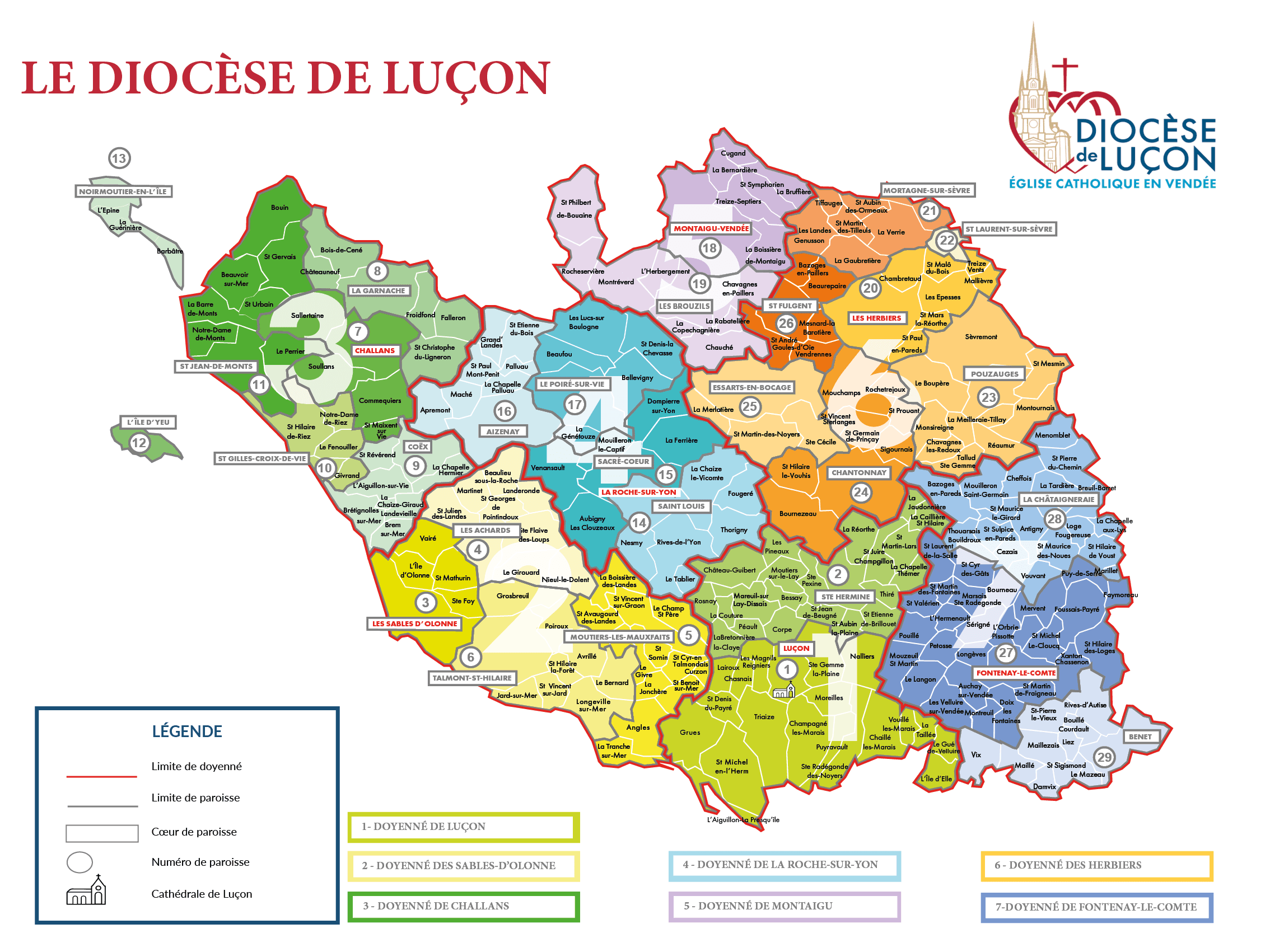 carte paroisse du diocèse de Luçon dessinée par Cindy Bogaert Dworniczek 