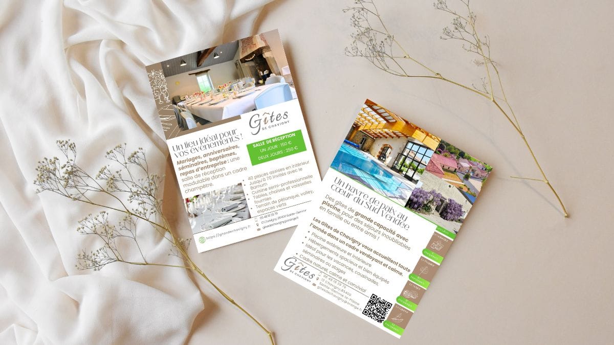 Création des flyers pour les Gîtes de Chavigny : un outil de communication à leur image